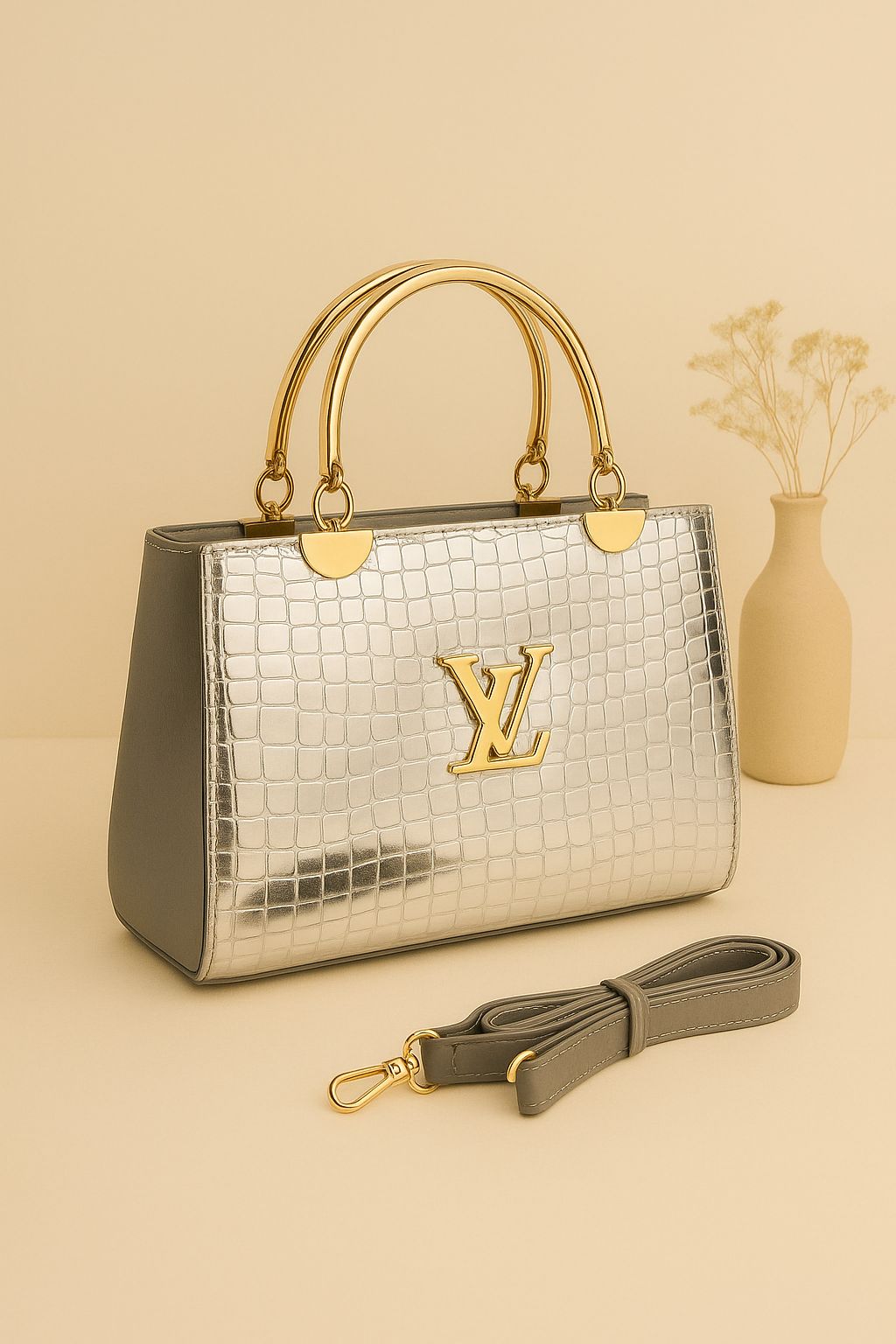 High Qualitu Croc Material With Long Belt
