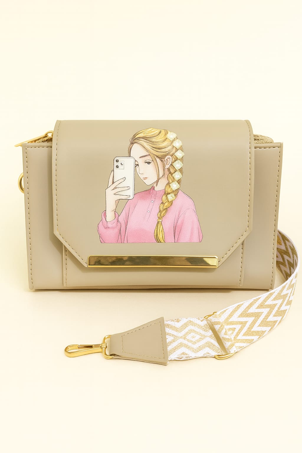 3-Zipper Crossbody Bag