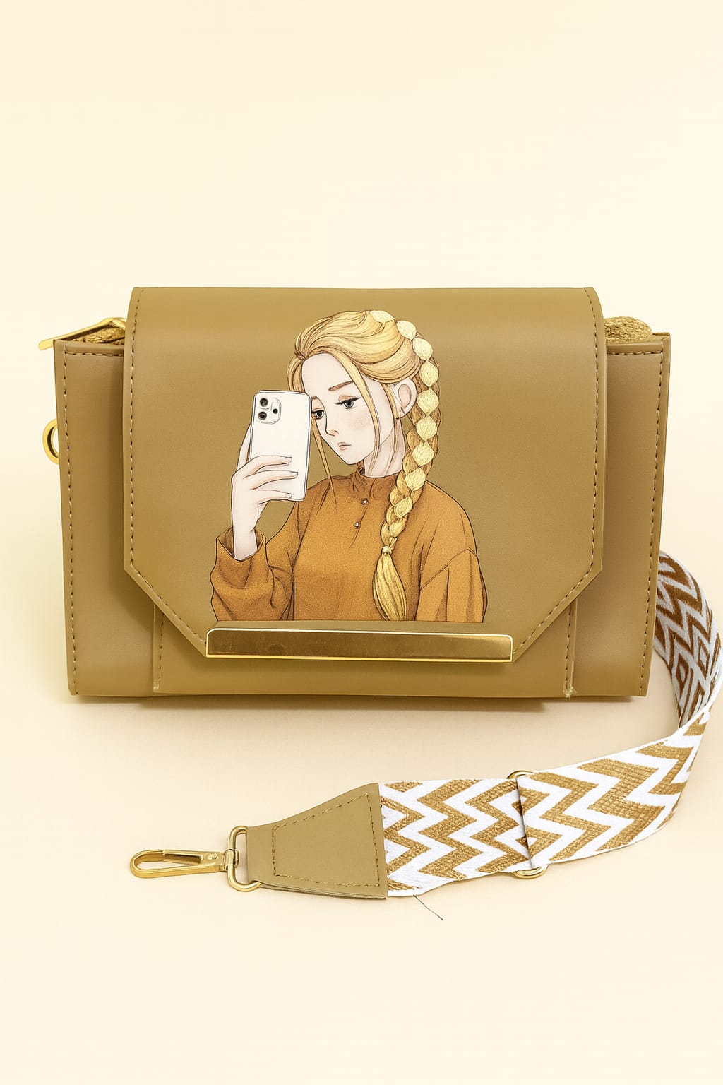 3-Zipper Crossbody Bag