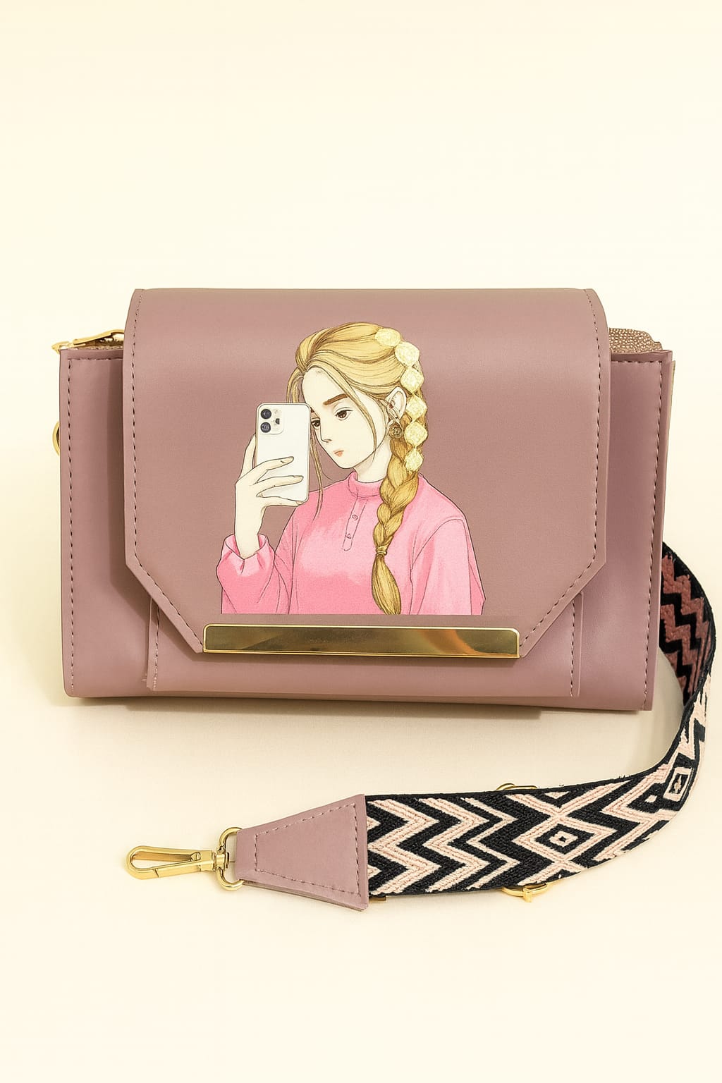 3-Zipper Crossbody Bag